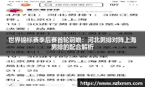 世界锦标赛季后赛首轮前瞻：河北男排对阵上海男排的配合解析
