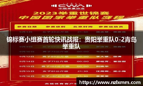 锦标赛小组赛首轮快讯战报：贵阳举重队0-2青岛举重队